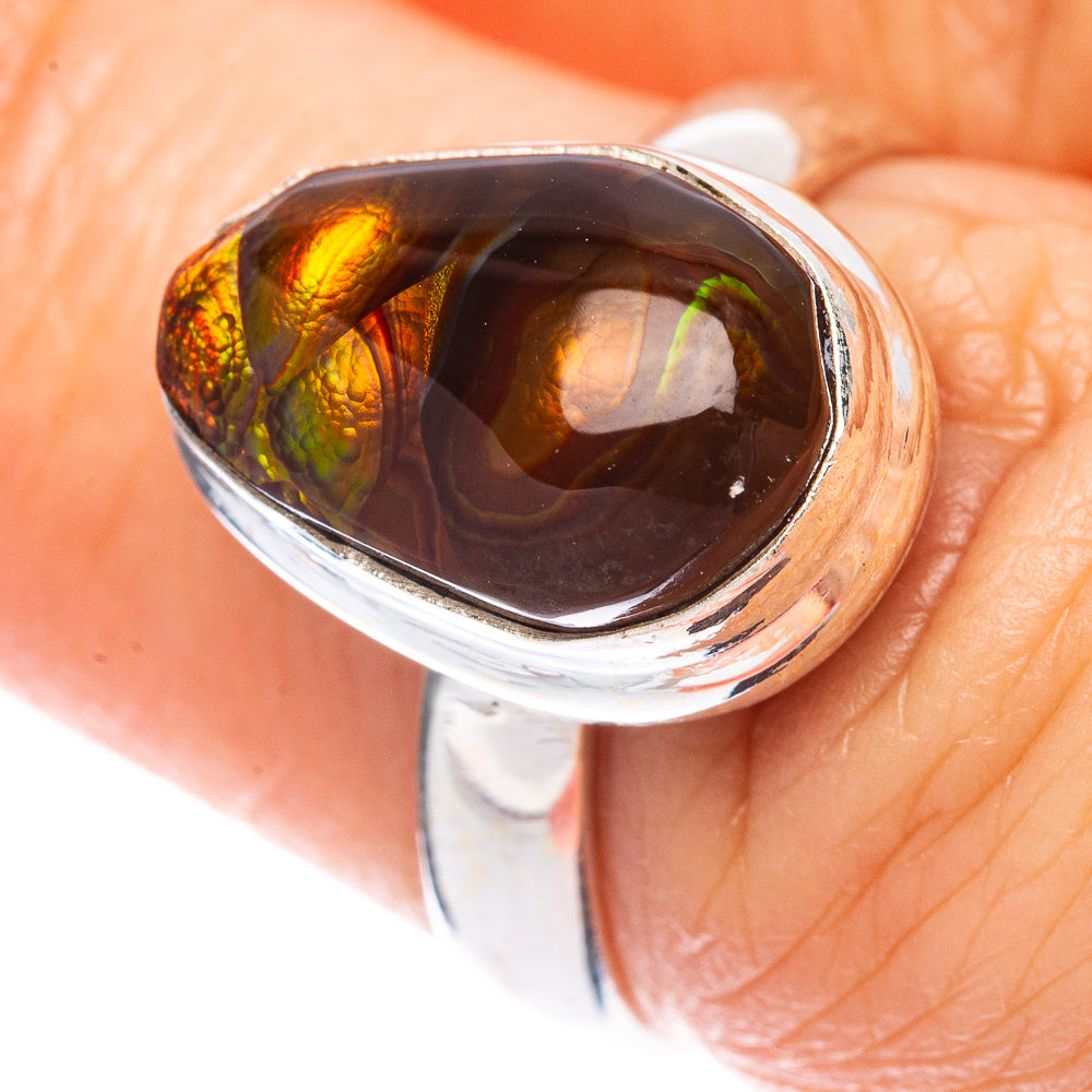 Rare Mexican Fire Agate Ring Size 6.75 (925 Sterling Silver) R2031