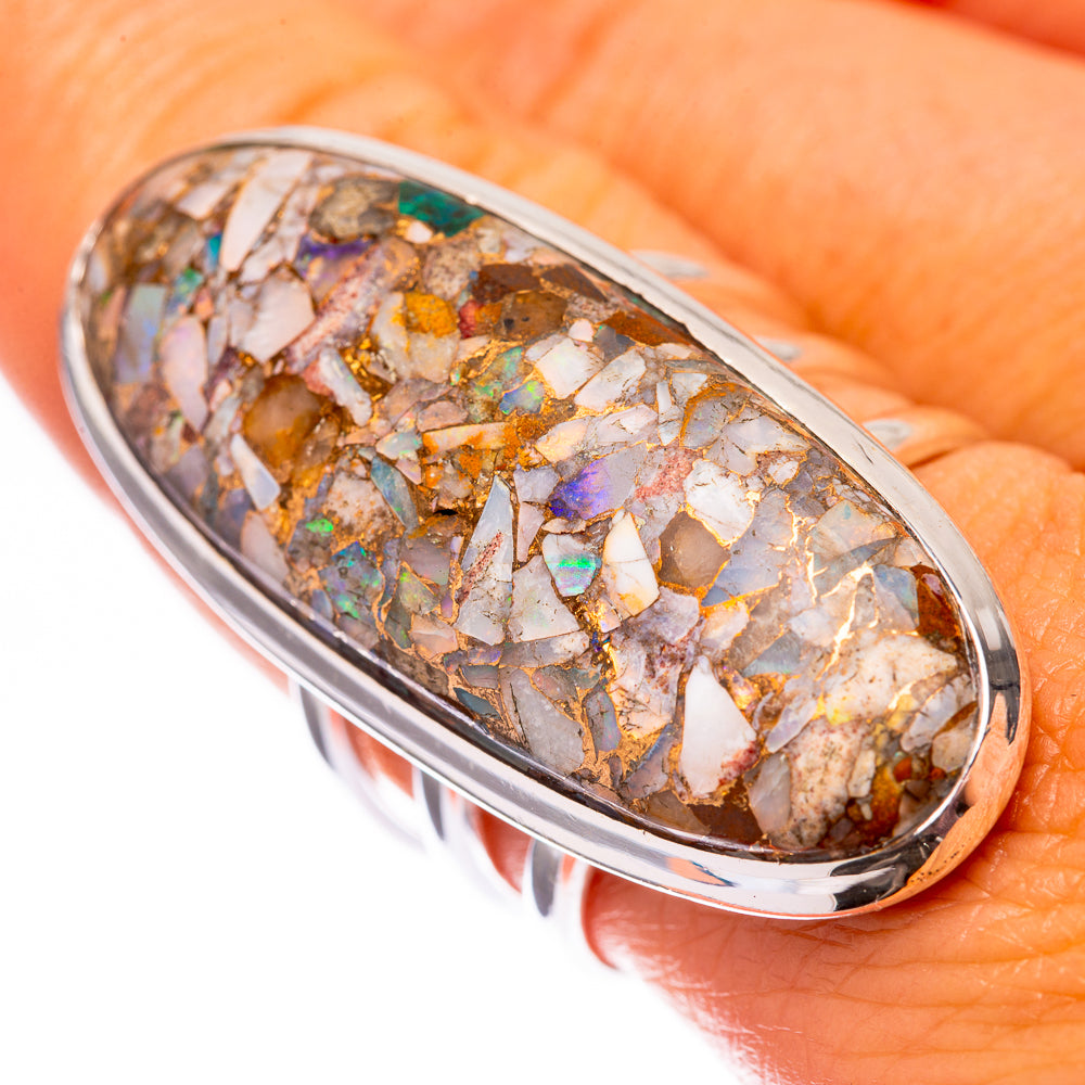 Large Brecciated Ethiopian Opal 925 Sterling Silver Ring Size 9 (925 Sterling Silver) RING140428