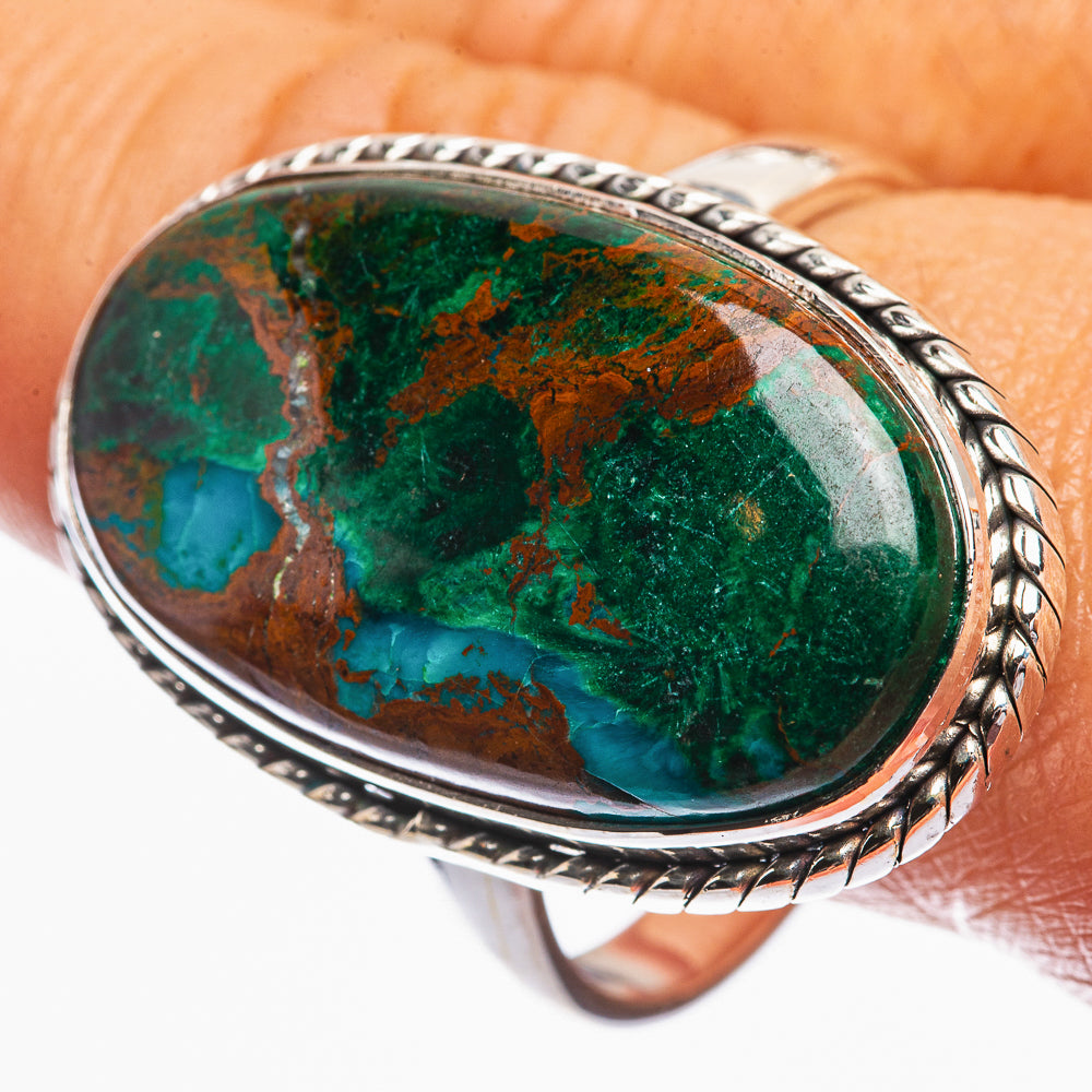 Large Malachite Ring Size 12.5 (925 Sterling Silver) R142363