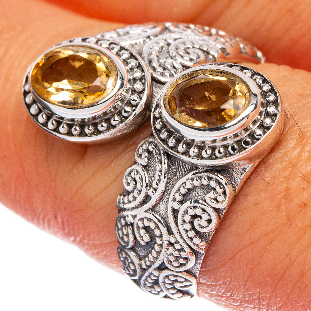 Faceted Citrine Ring Size 8 (925 Sterling Silver) R146350