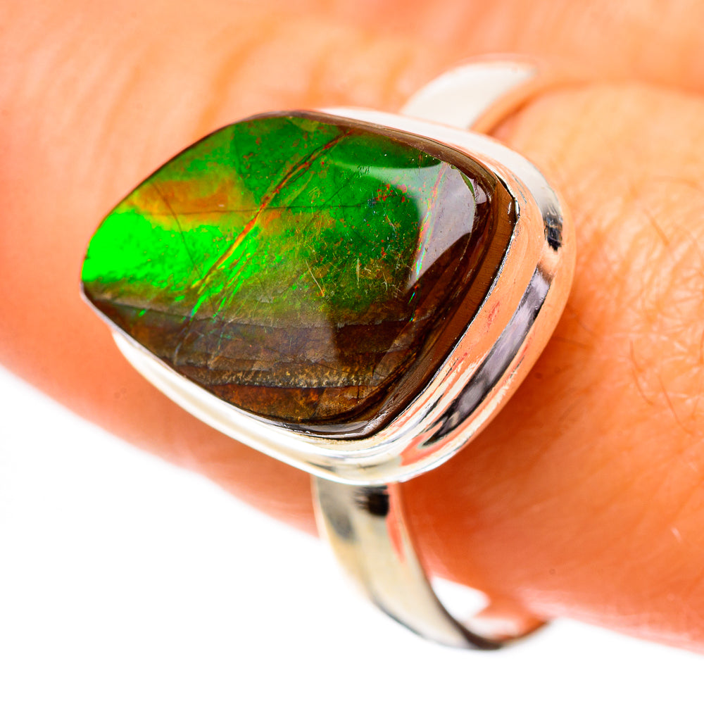 Canadian Ammolite Ring Size 10 (925 Sterling Silver) RING139822