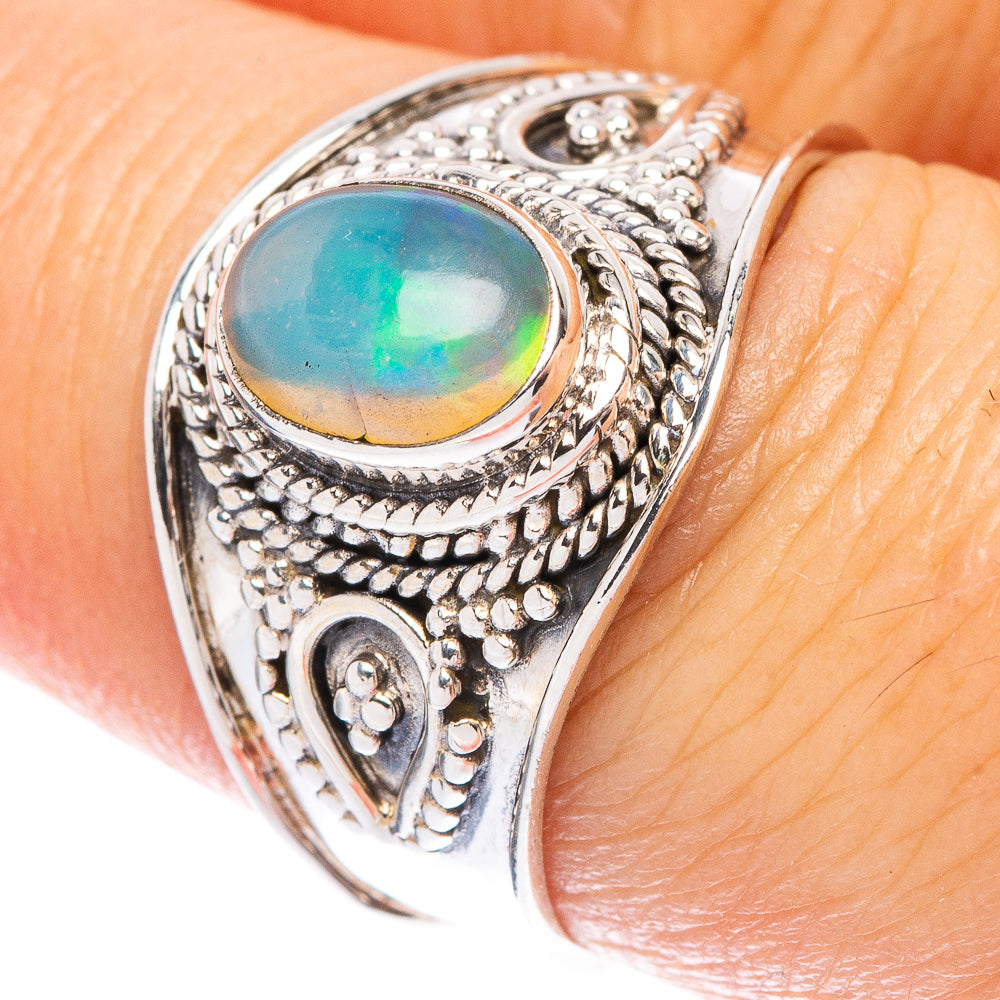 Rare Ethiopian Opal Ring Size 7.75 (925 Sterling Silver) R146769