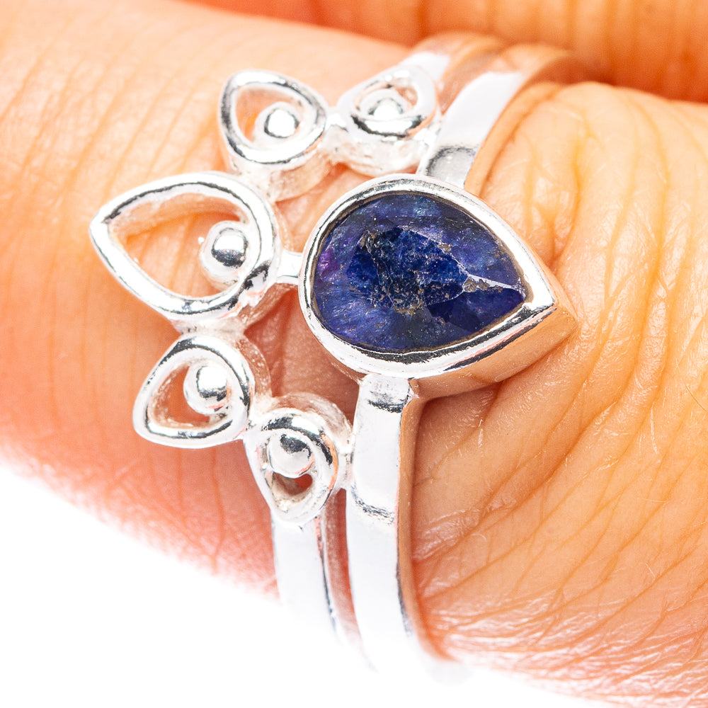 Blue Sillimnate Ring Size 8 (925 Sterling Silver) R5501