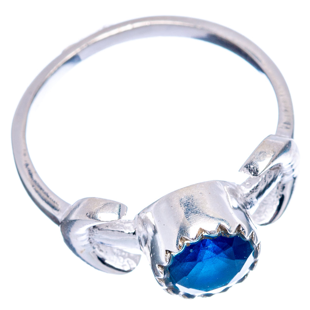 Blue Quartz Dainty Ring Size 5.75 (.925 Sterling Silver)
