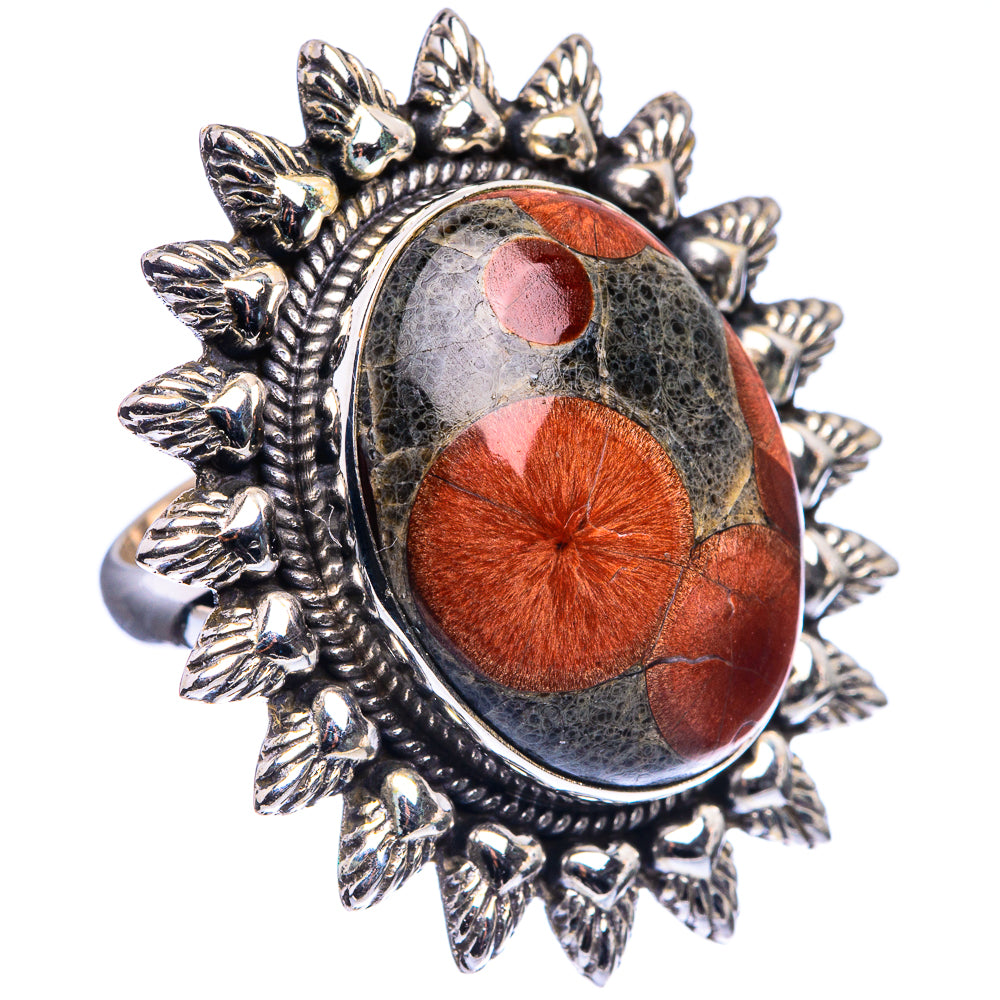 Large Mushroom Rhyolite Ring Size 7.5 (925 Sterling Silver) R142501