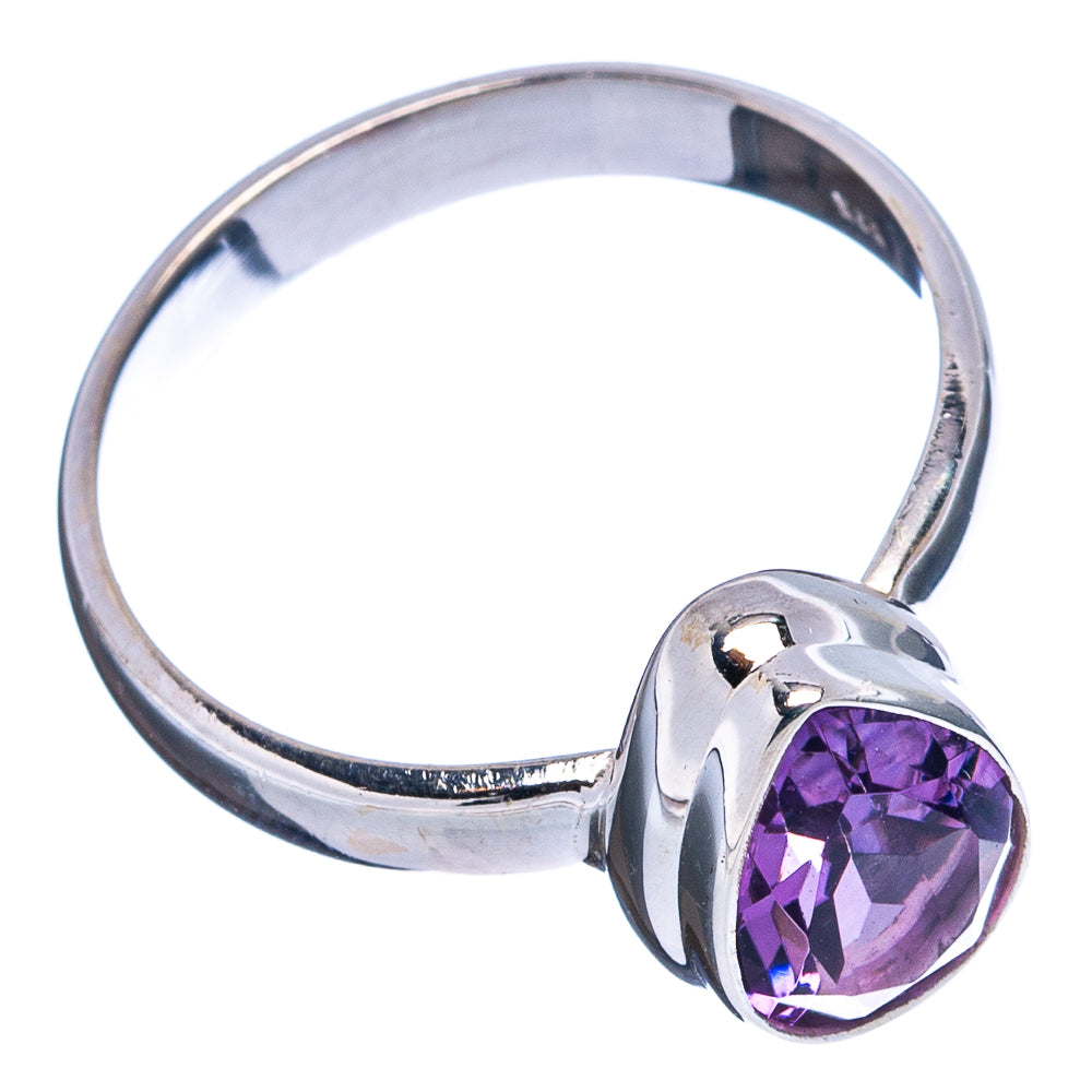 Faceted Amethyst Ring Size 7.75 (.925 Sterling Silver)