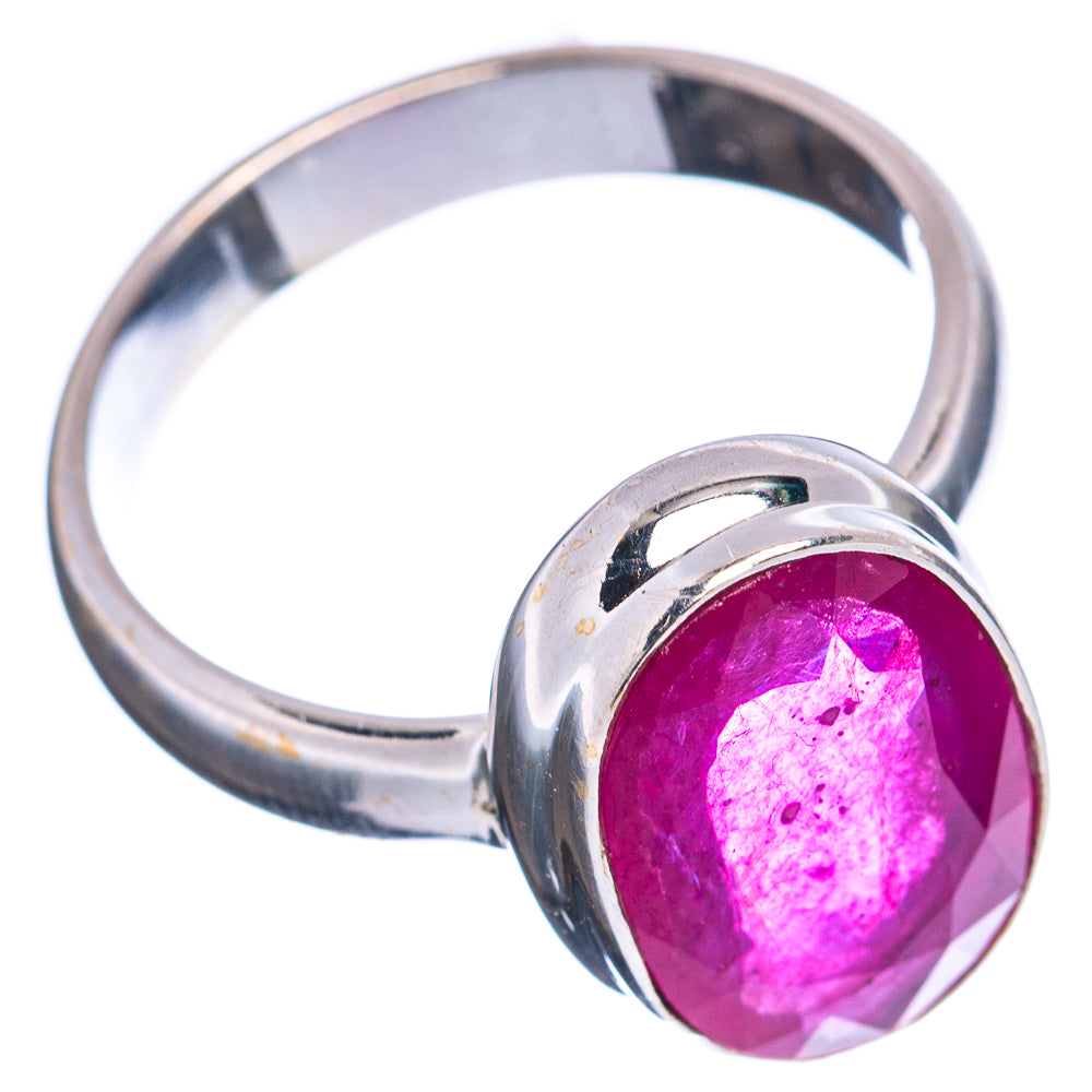 Premium Burmese Glass Filled Ruby Ring Size 7.75 (.925 Sterling Silver)