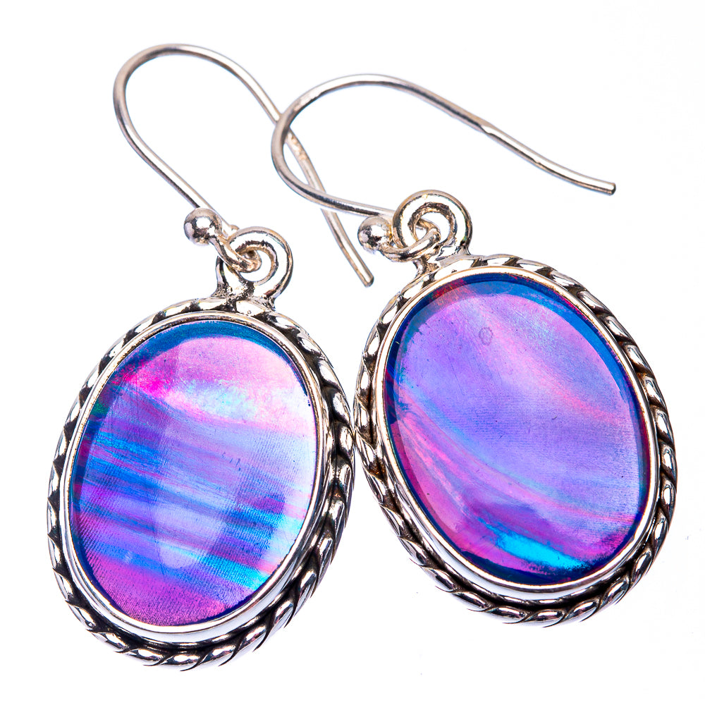 Aura Opal Earrings 1 3/8" (925 Sterling Silver) E432281
