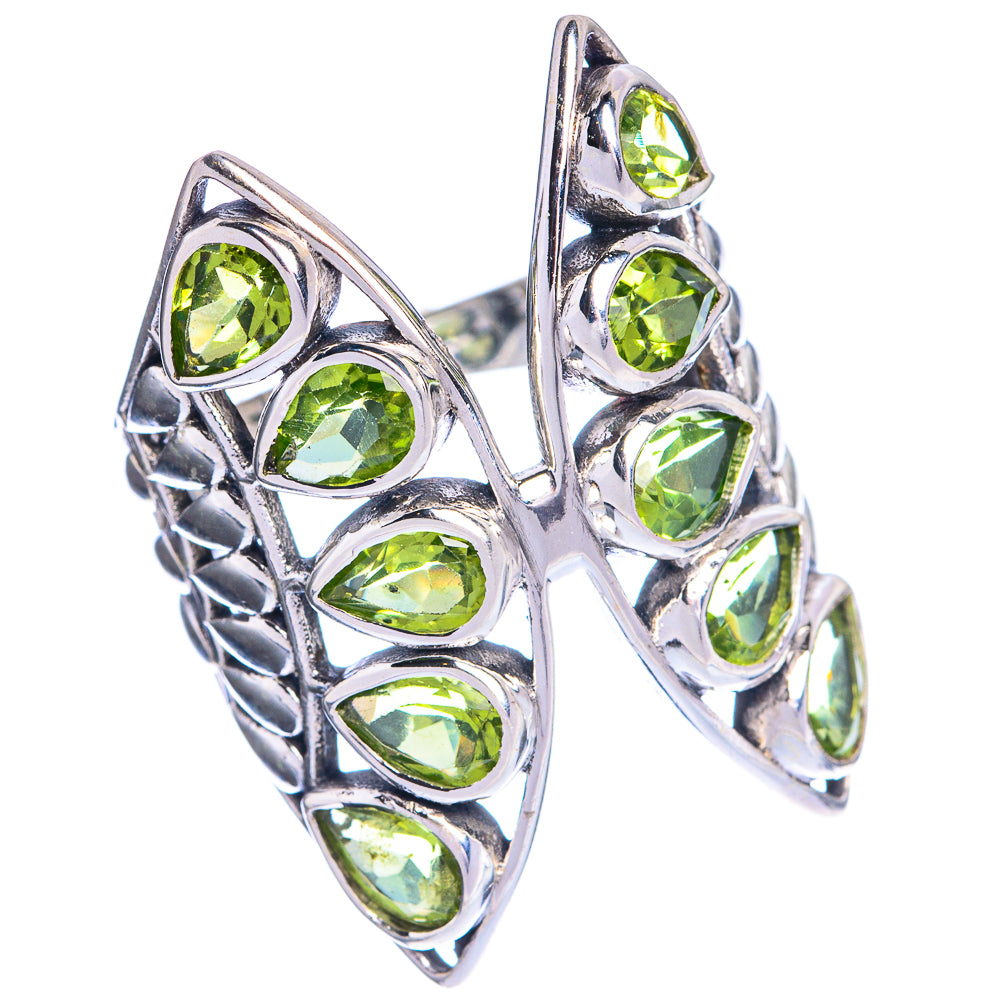 Large Peridot Ring Size 8.25 (925 Sterling Silver) R144312