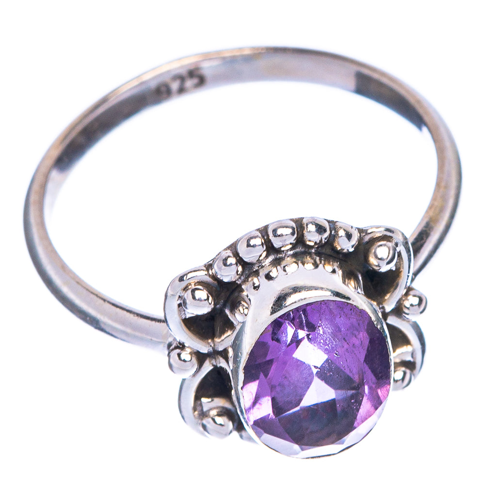 Faceted Citrine Dainty Ring Size 4.5 (925 Sterling Silver) R1223