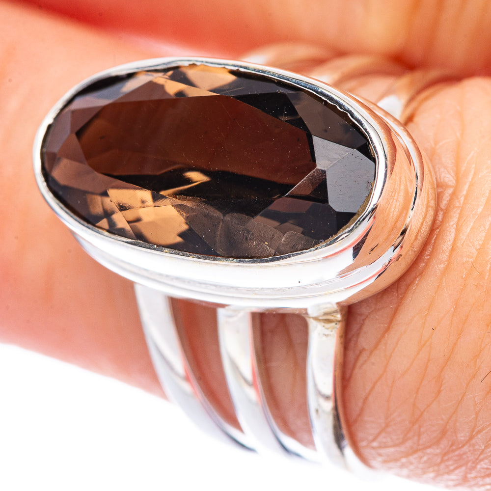 Smoky Quartz Ring Size 7 (925 Sterling Silver) R1727