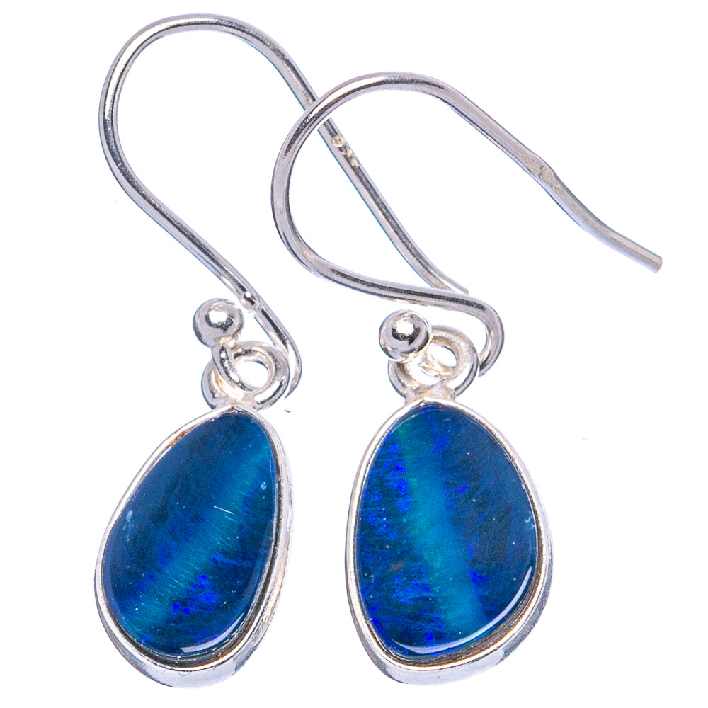 Doublet Opal 925 Sterling Silver Earrings 1 1/8" (925 Sterling Silver) E1971
