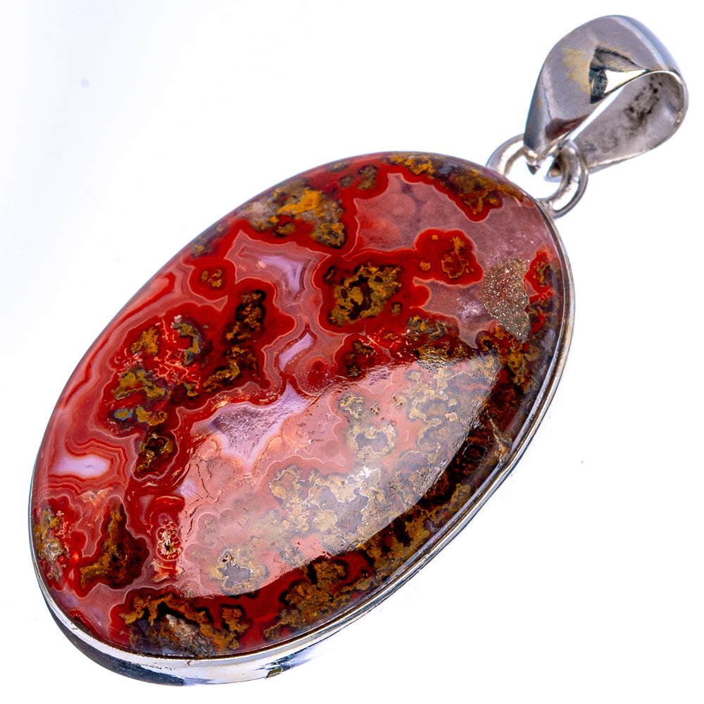 Moroccan Agate Pendant 1 5/8" (925 Sterling Silver) P43292