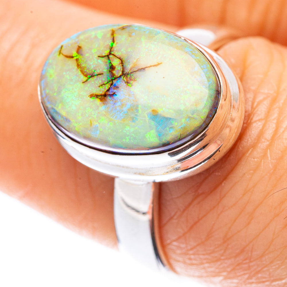 Rare Sterling Opal Ring Size 7.25 (925 Sterling Silver) R2194