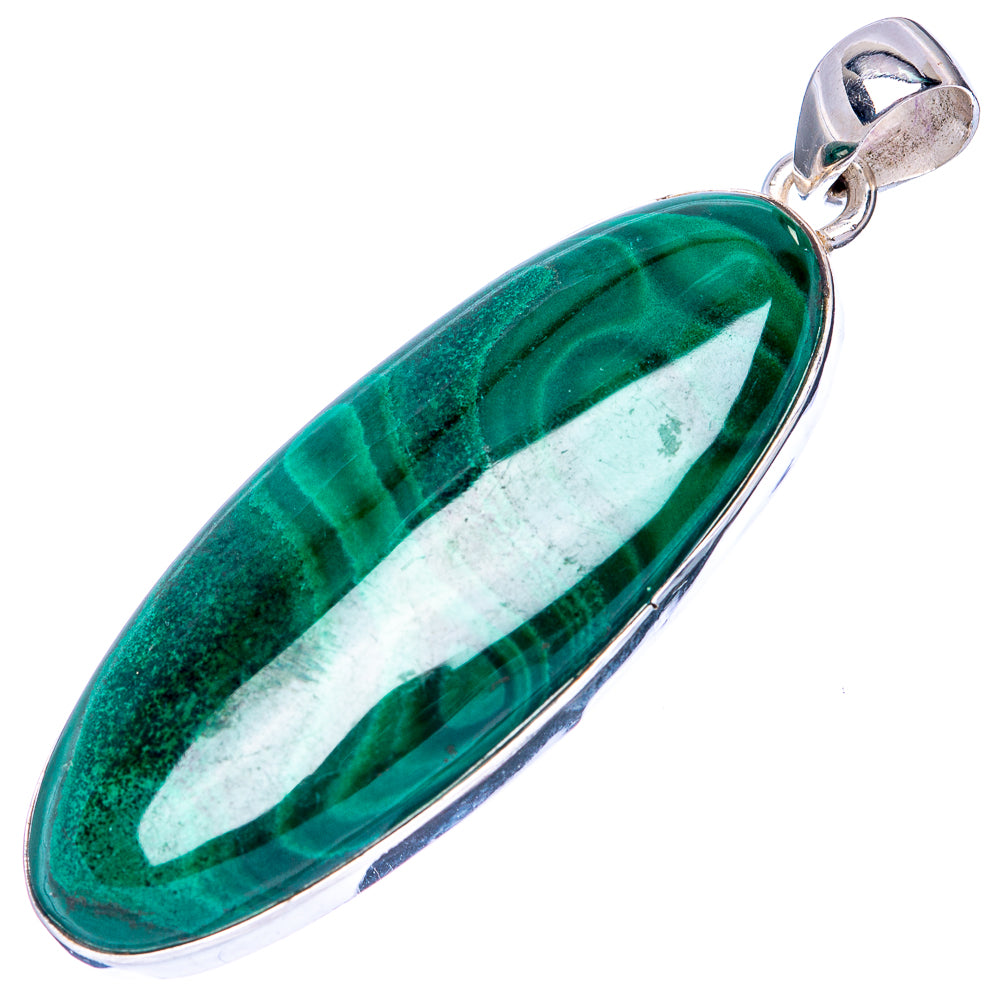 Malachite Pendant 2 1/8" (925 Sterling Silver) P42839