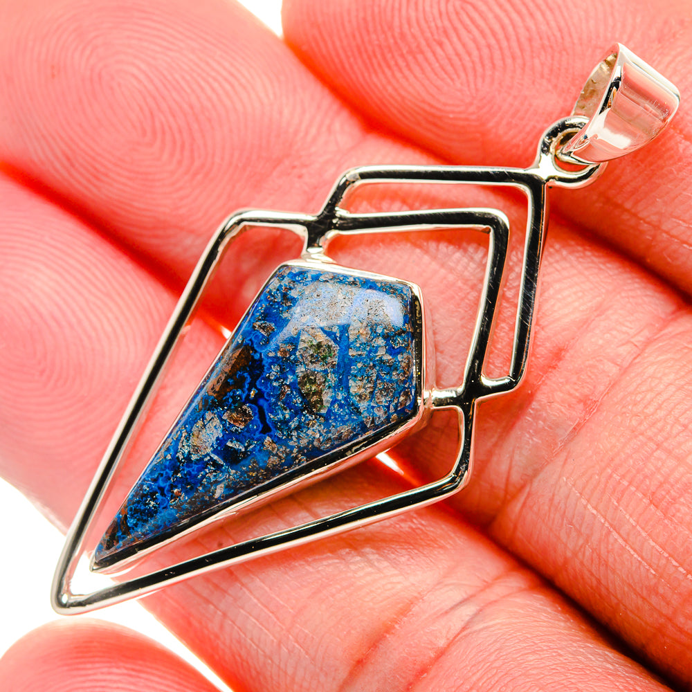 Premium Shattuckite 925 Sterling Silver Pendant 2" (925 Sterling Silver) PD37758