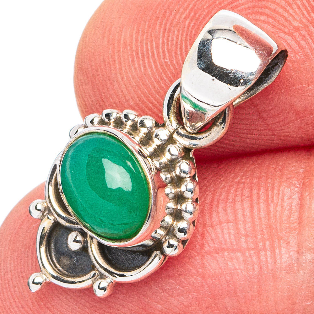 Chrysoprase Pendant 1" (925 Sterling Silver) P45575