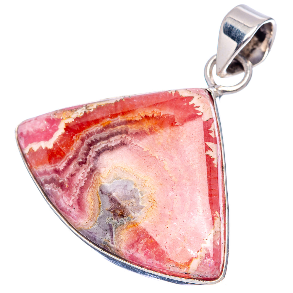 Premium Rhodochrosite Pendant 1 1/2" (.925 Sterling Silver)