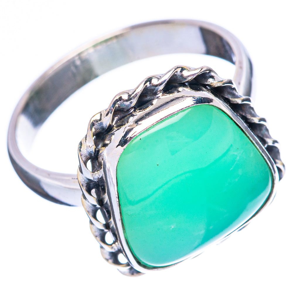 Chrysoprase 925 Sterling Silver Ring Size 8 (925 Sterling Silver) R3901