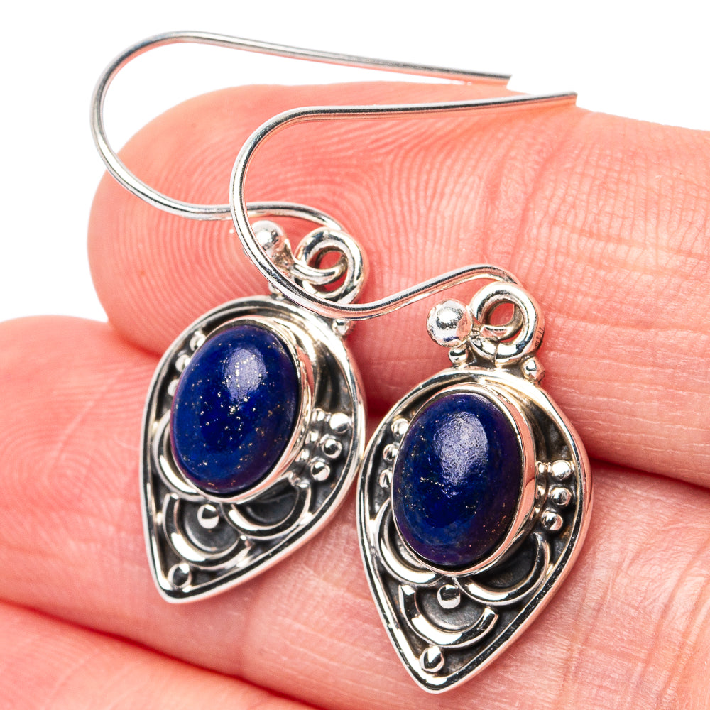 Lapis Lazuli Earrings 1 1/4" (925 Sterling Silver) E2918