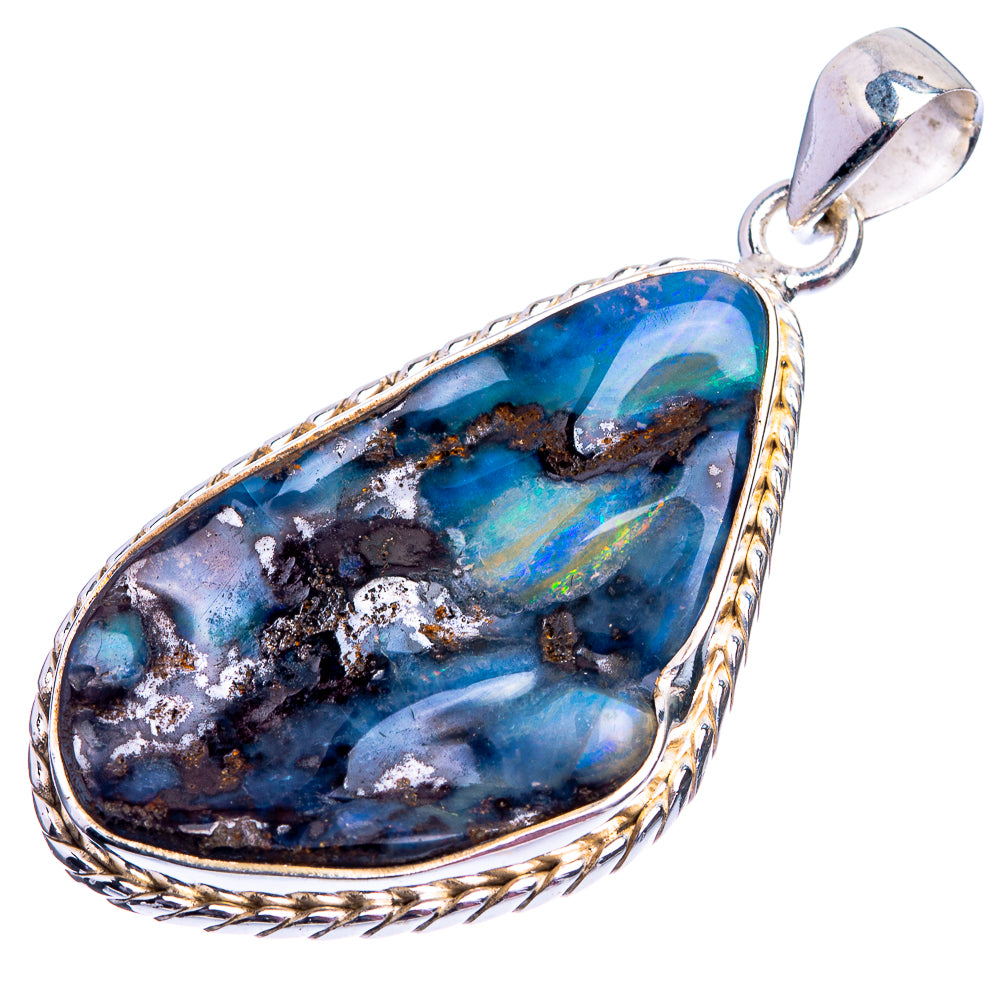 Boulder Opal Pendant 1 7/8" (925 Sterling Silver) P38993