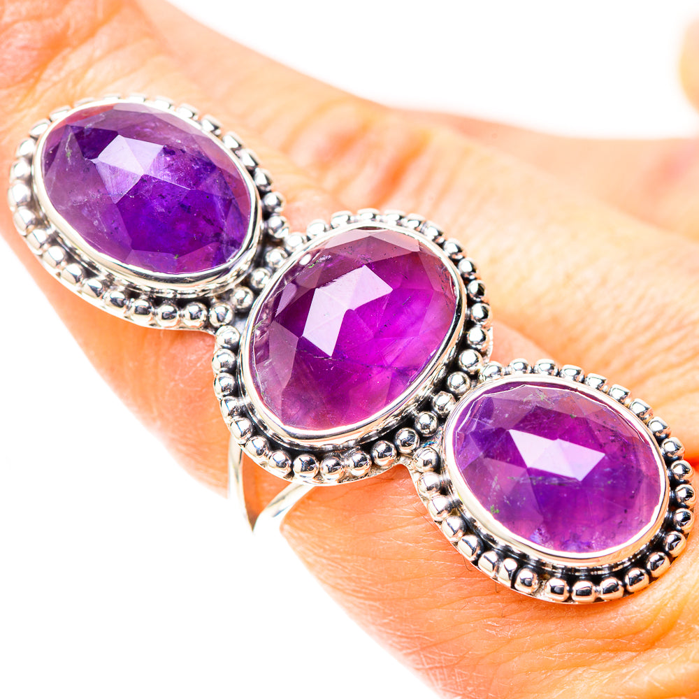 Signature Huge Amethyst Ring Size 6.5 (925 Sterling Silver) RING138166