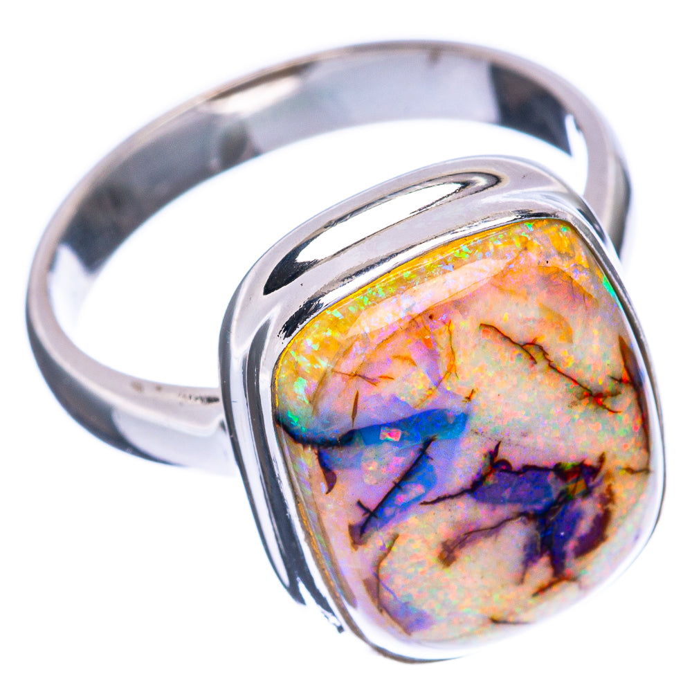 Rare Sterling Opal Ring Size 7.5 (925 Sterling Silver) R2996
