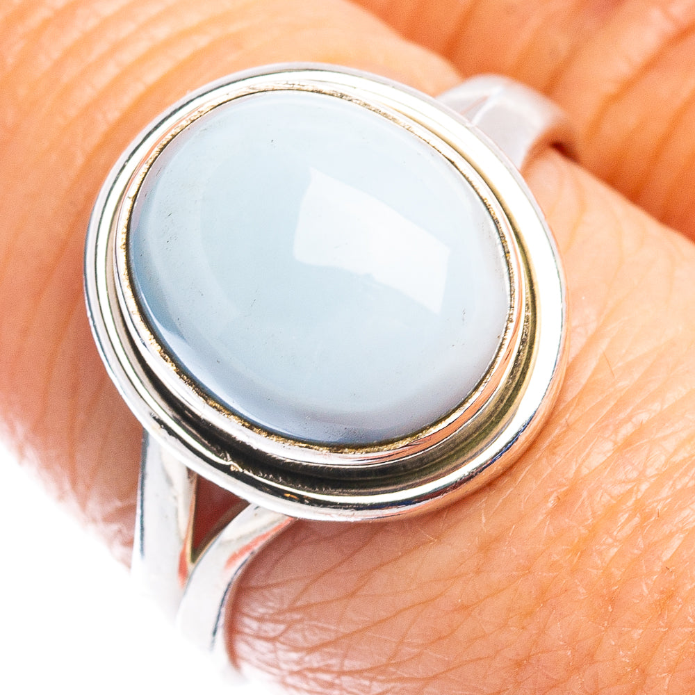 Angelite Ring Size 8.75 (.925 Sterling Silver)