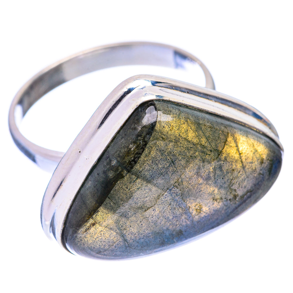 Large Labradorite Ring Size 10 (925 Sterling Silver) R140841