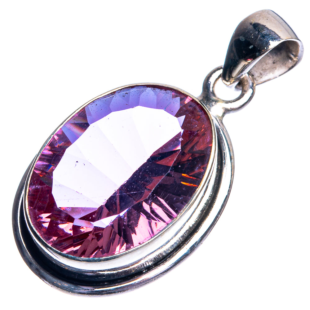 Faceted Color Change Alexandrite (Lab.) Pendant 1 1/4" (925 Sterling Silver) P39064