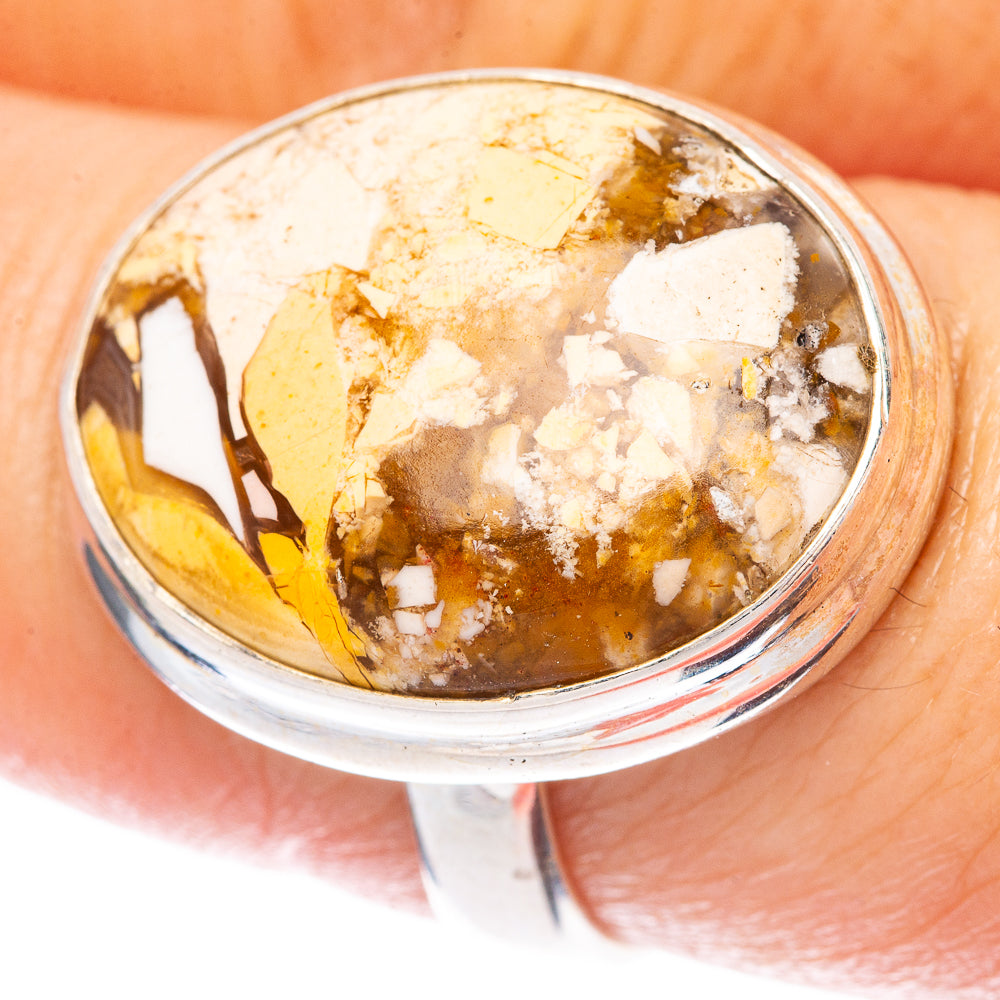 Brecciated Mookaite Jasper Ring Size 8 (925 Sterling Silver) R1615
