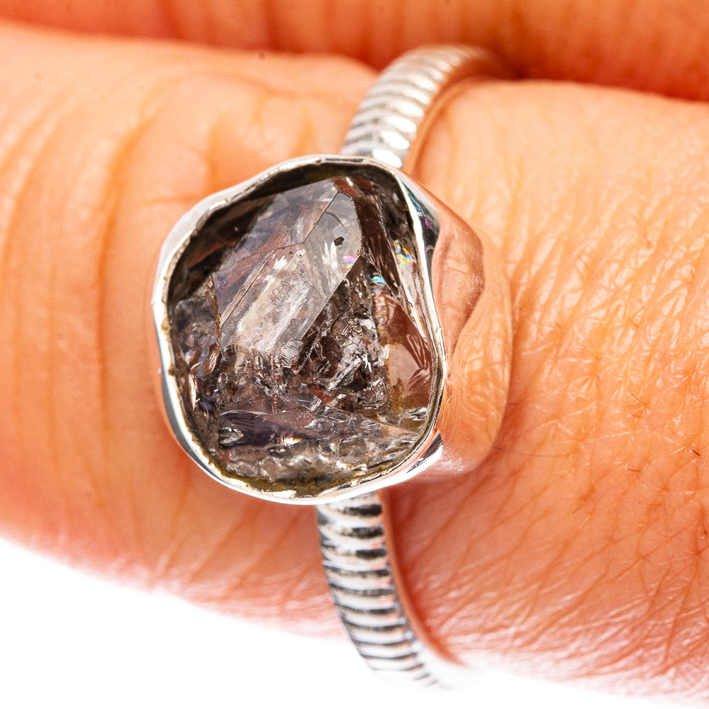 Herkimer Diamond Dainty Ring Size 8 (925 Sterling Silver) R5137