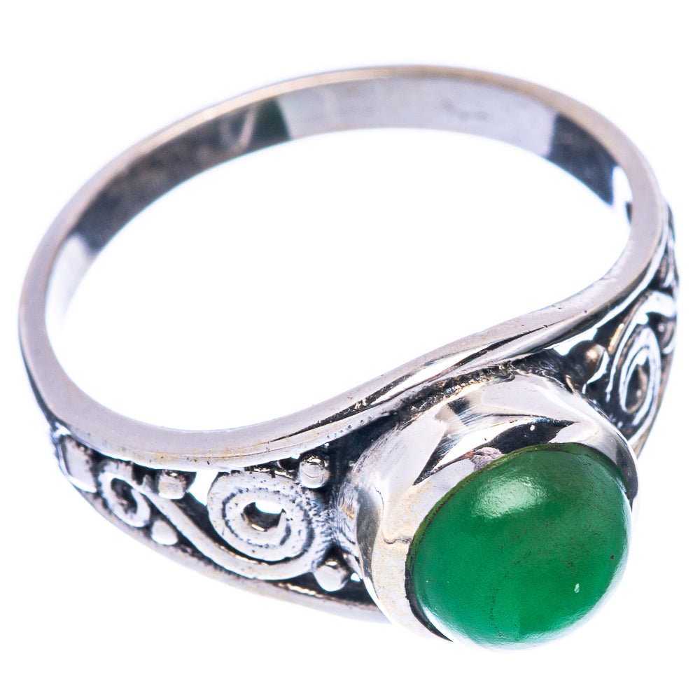 Green Aventurine 925 Sterling Silver Ring Size 7.75 (925 Sterling Silver) R5361