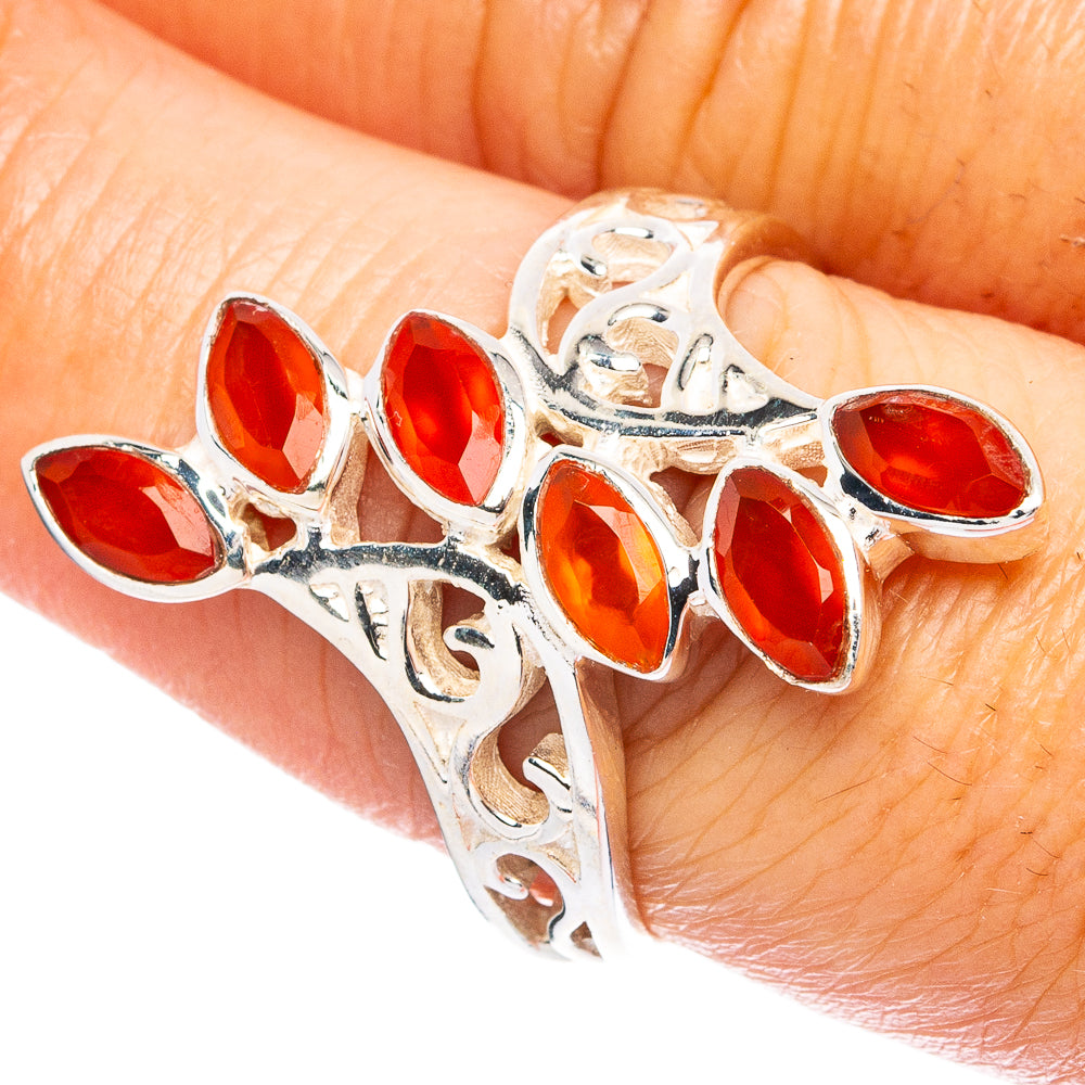 Carnelian Ring Size 8.25 (925 Sterling Silver) R4726