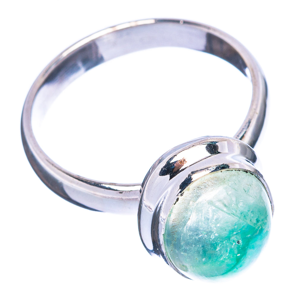 Green Moonstone Ring Size 7 (925 Sterling Silver) R3673