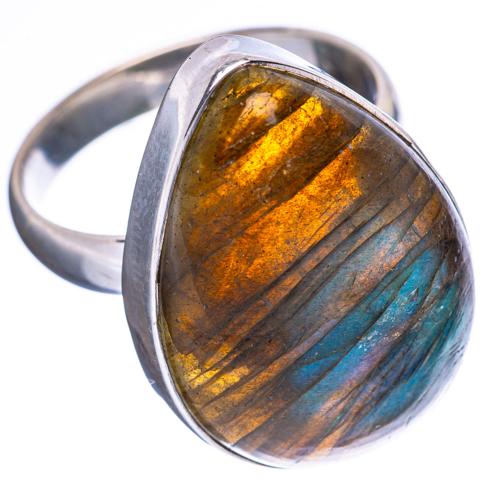Labradorite Ring Size 9 (925 Sterling Silver) R3805