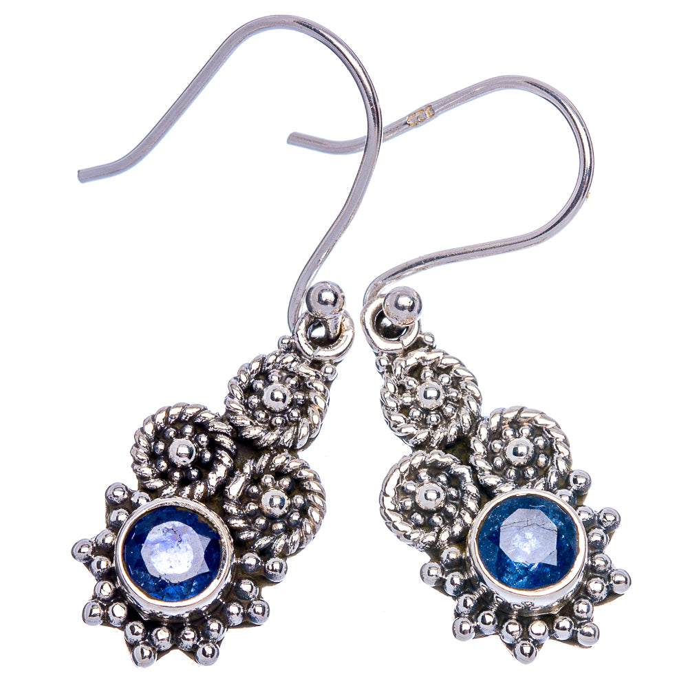 Blue Sillimanite Earrings 1 1/4" (925 Sterling Silver) E433288