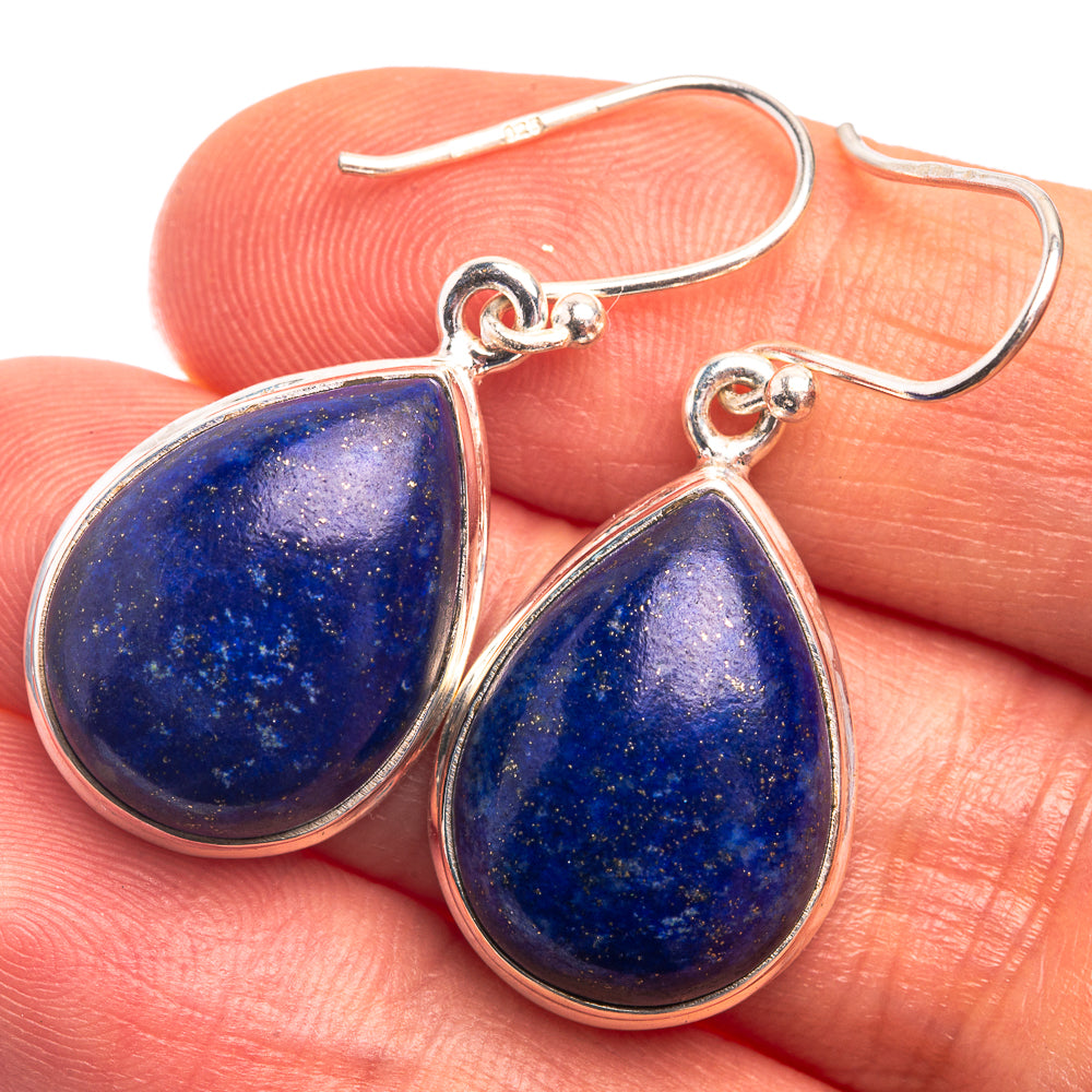 Lapis Lazuli Earrings 1 3/8' (925 Sterling Silver) E432371