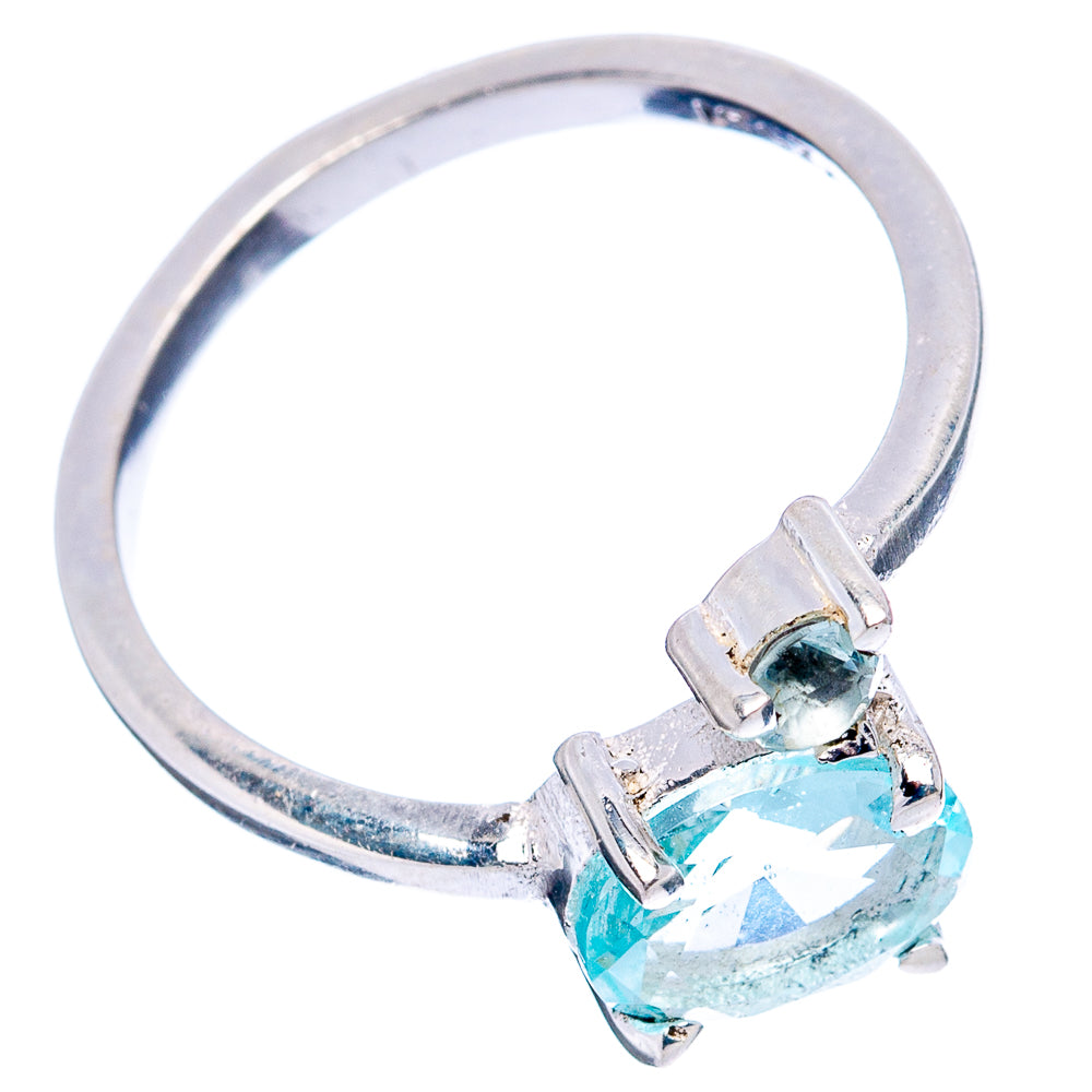 Blue Topaz Dainty Ring Size 5.75 (.925 Sterling Silver)