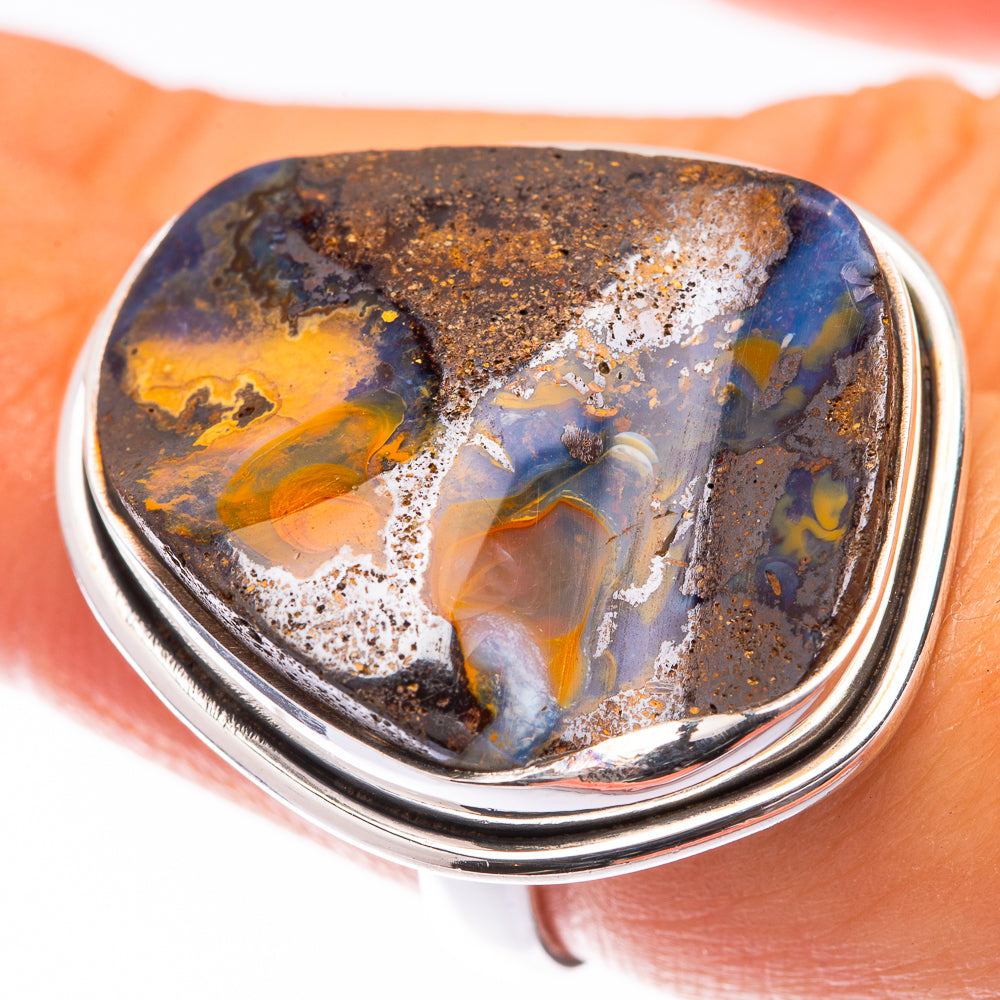 Large Boulder Opal Ring Size 6.75 (925 Sterling Silver) R140839