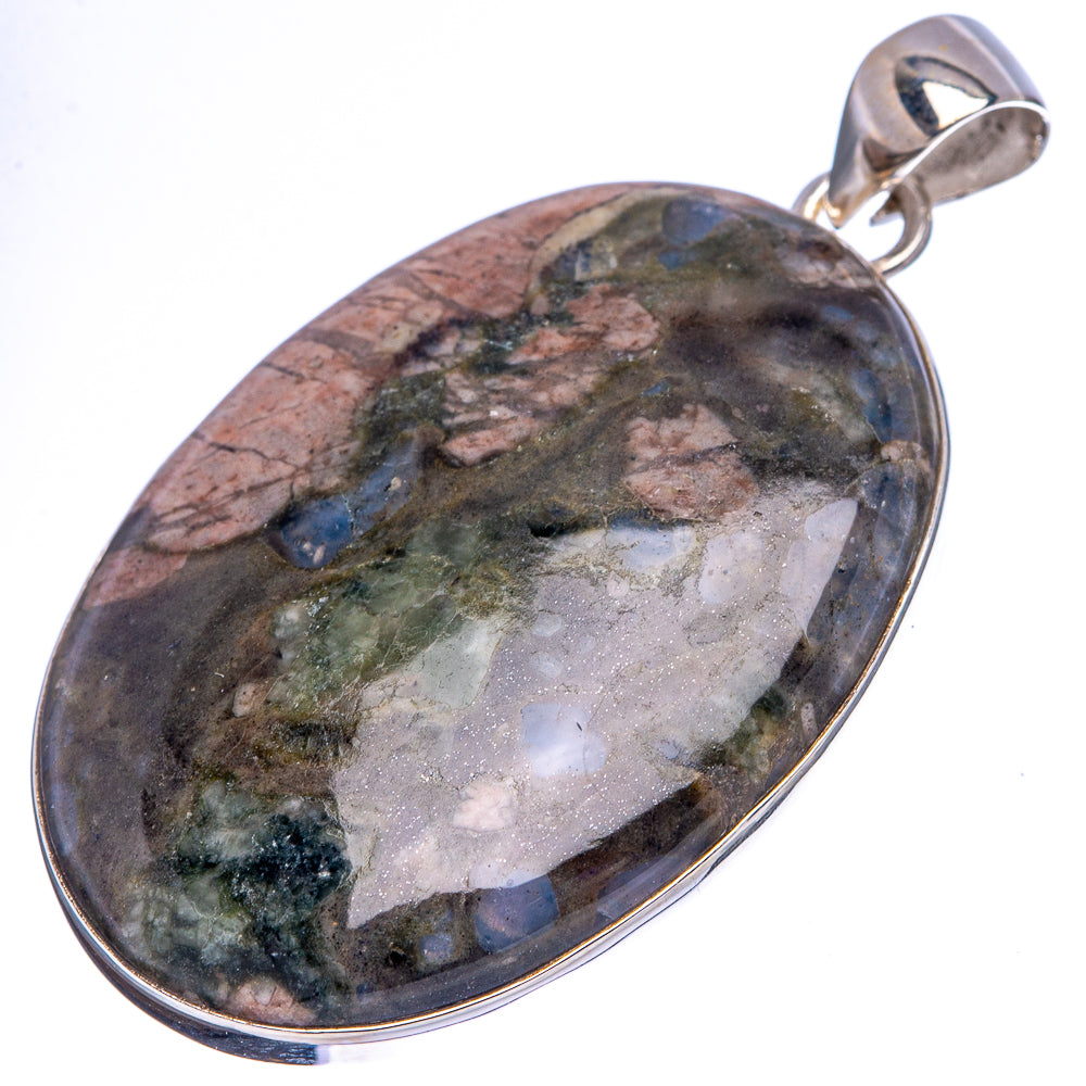 Dragon's Blood Jasper Pendant 1 3/4" (.925 Sterling Silver)