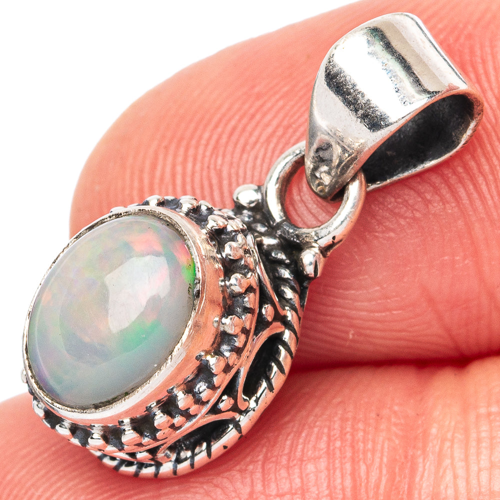 Rare Ethiopian Opal Pendant 7/8" (925 Sterling Silver) P42886