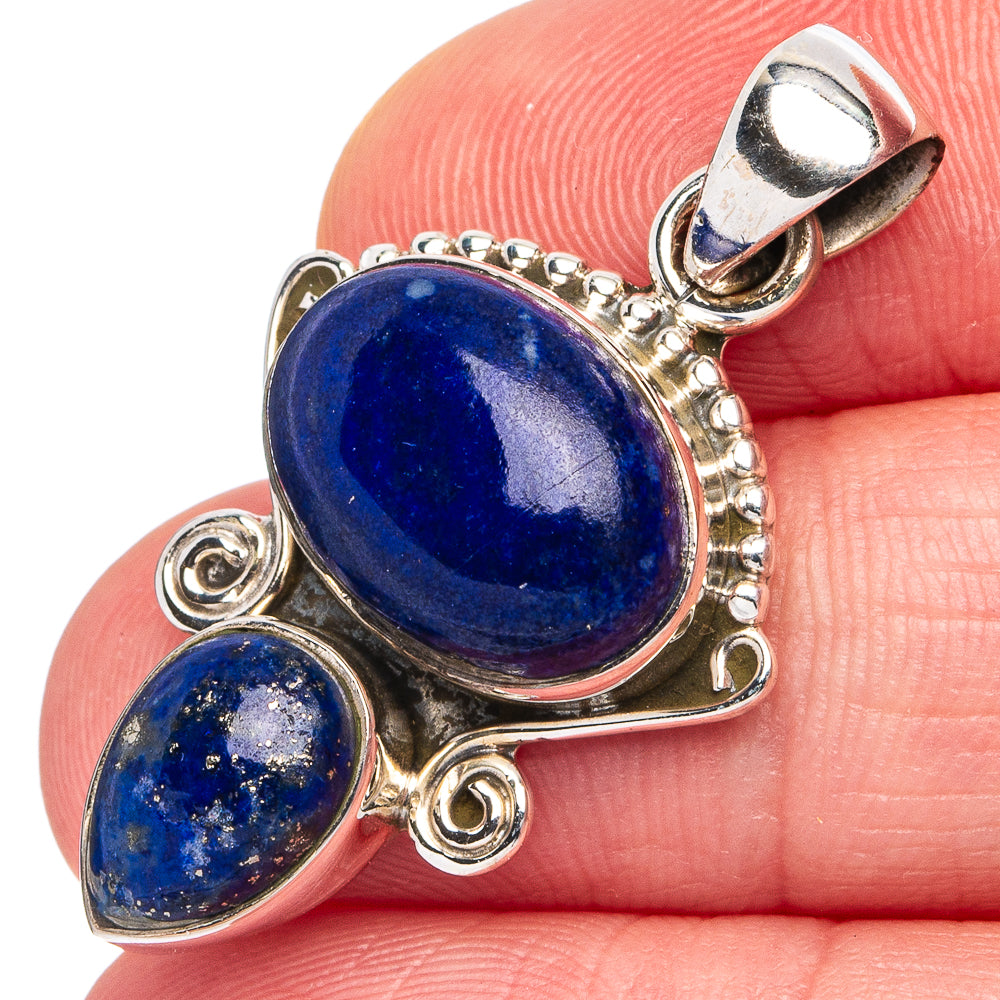 Lapis Lazuli Pendant 1 3/8" (925 Sterling Silver) P45521