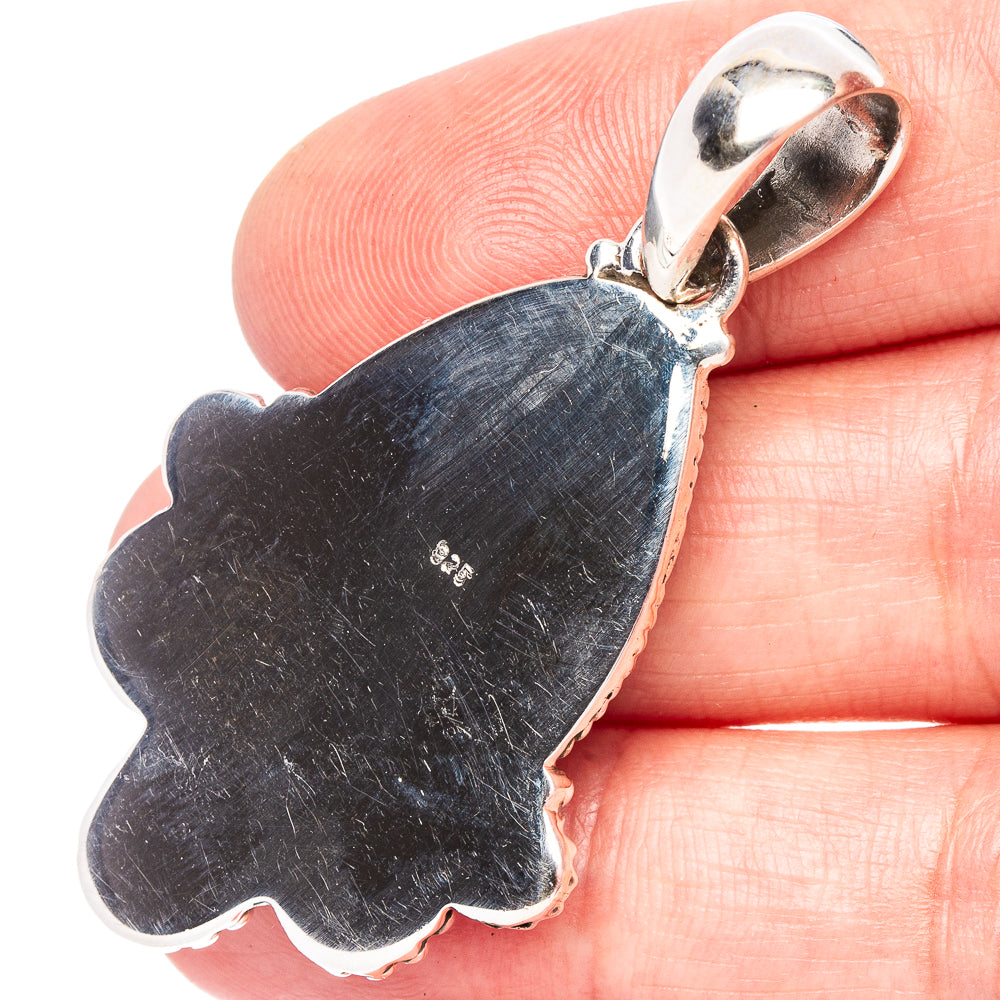 Sonoran Gold Turquoise Native Style Pendant 2 1/8" (.925 Sterling Silver) Exclusive