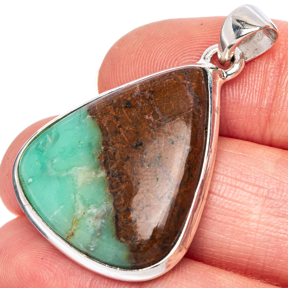 Chrysoprase Pendant 1 1/2" (925 Sterling Silver) P41435