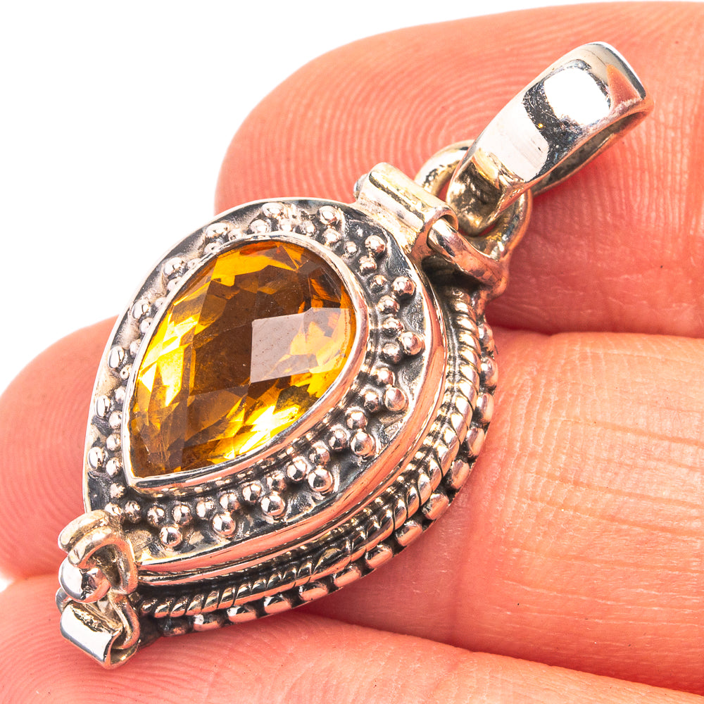 Poison Citrine Pendant 1 3/8" (925 Sterling Silver) P38871