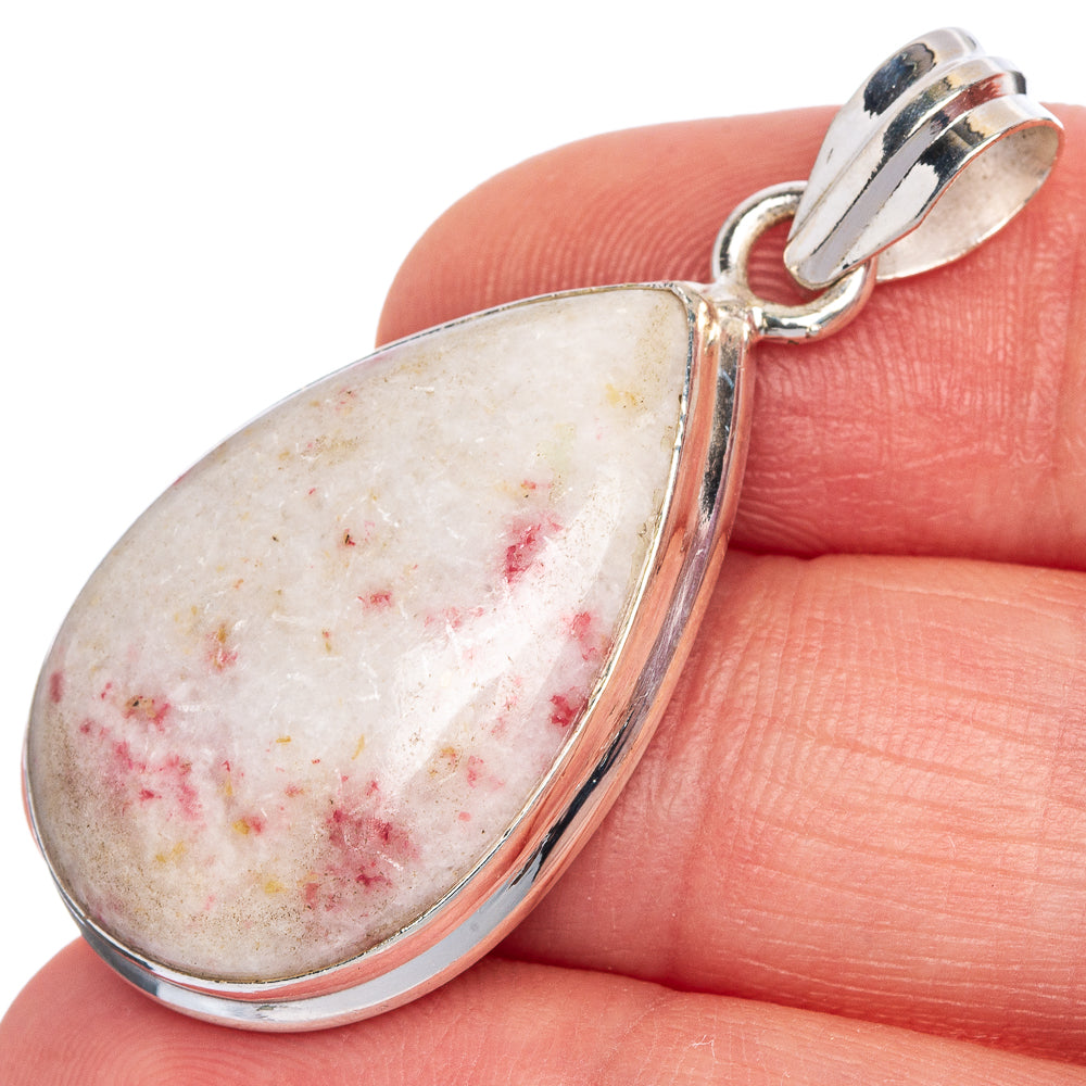 Cinnabar Pendant 1 5/8" (925 Sterling Silver) P40720