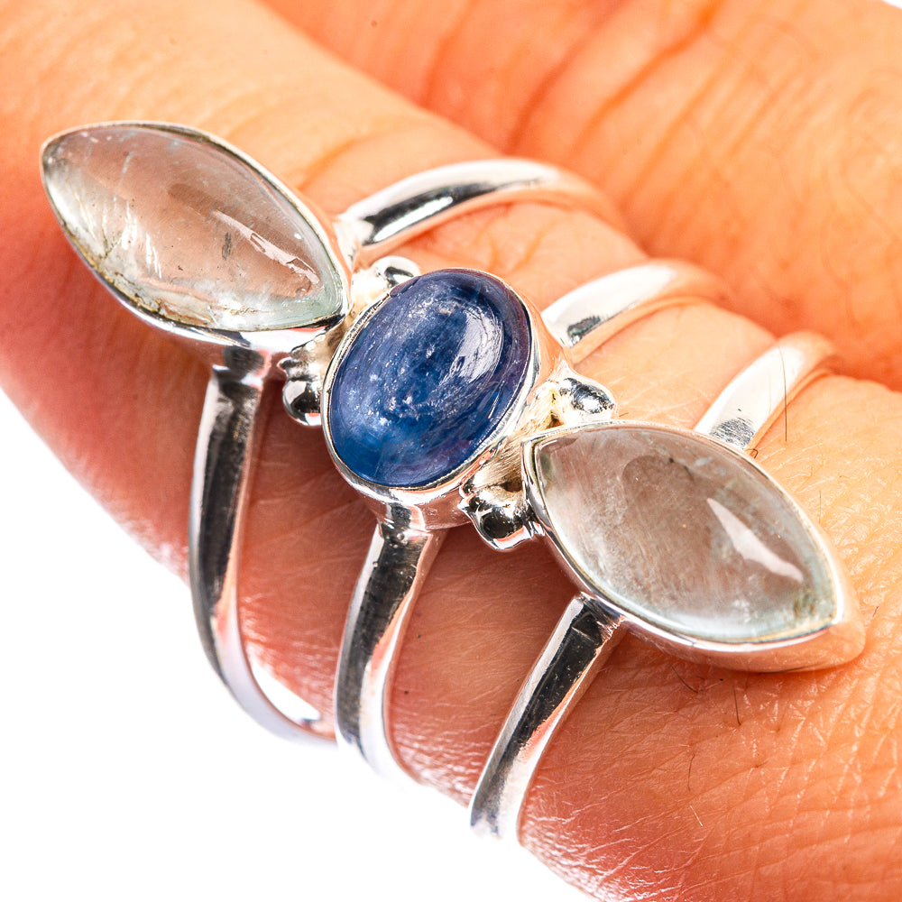 Kyanite, Aquamarine 925 Sterling Silver Ring Size 8