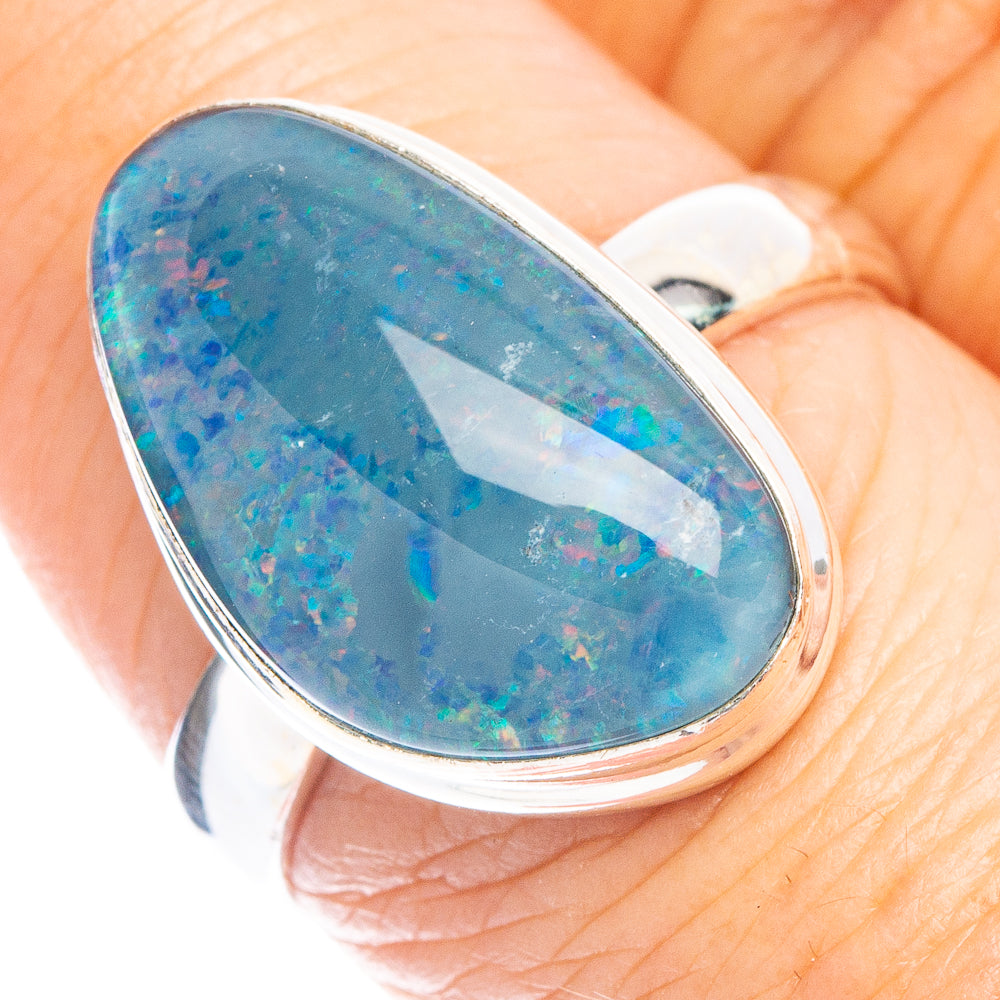 Rare Triplet Opal Ring Size 7.25 (925 Sterling Silver) R7822