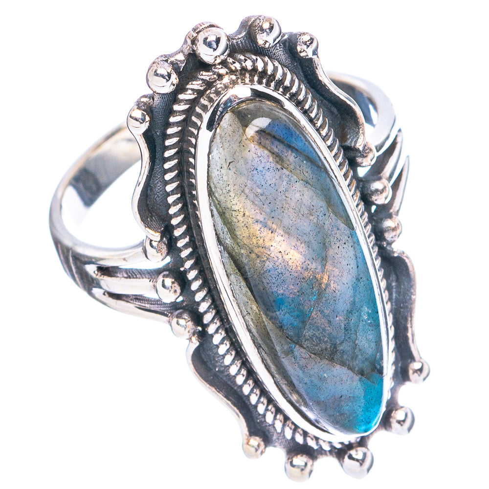 Labradorite Ring Size 7.5 (925 Sterling Silver) R4752